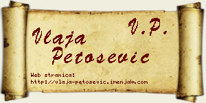 Vlaja Petošević vizit kartica